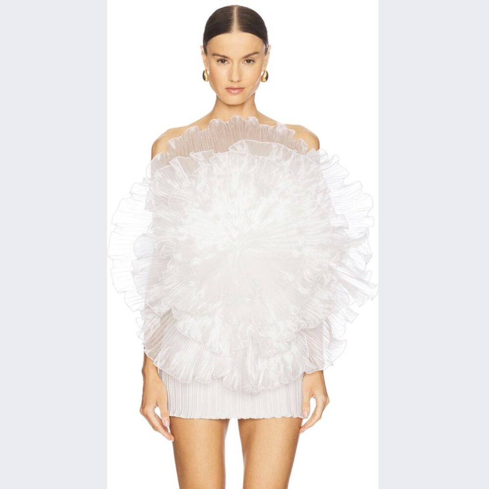 NWT L'idee Fleur Mini Dress | White | Size 6 | Bride Bachelorette Look
